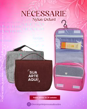 Nécessarie Organizadora Nylon Oxford 17cm x 19cm    Resistente à água | Gancho de plástico