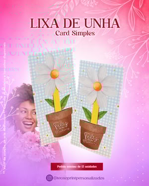 Lixa com Card Couchê 300g     Embalado individualmente