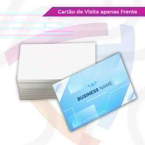 Cartão de Visita apenas Frente Couchê: 250g 9x5 4/0 Apenas Frente Laminação Brilho apenas Frente Corte Reto Criação de Arte | Valor apenas para Milheiro*