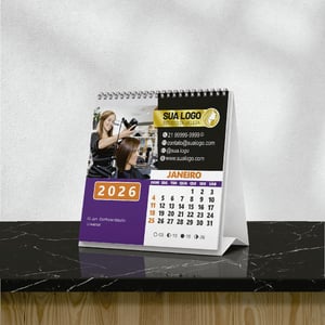 Calendário de Mesa 2026 Personalizado