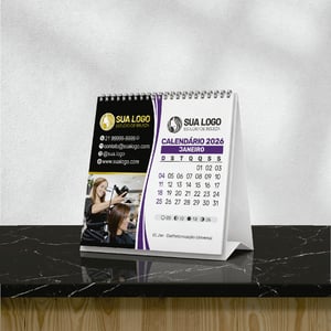 Calendário de Mesa 2026 Personalizado