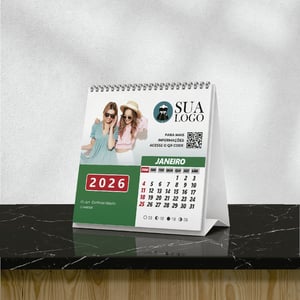 Calendário de Mesa 2026 Personalizado