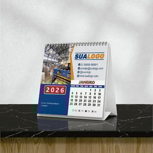 Calendário de Mesa 2026 Personalizado