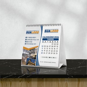 Calendário de Mesa 2026 Personalizado