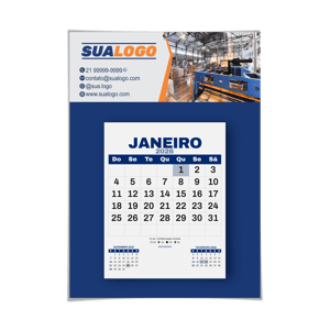 Calendário de Parede com Folhas Destacáveis 2026