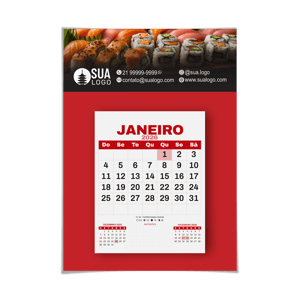 Calendário de Parede com Folhas Destacáveis 2026