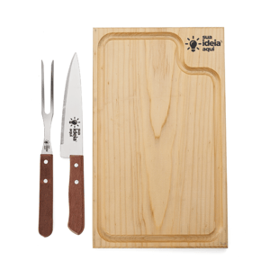 Kit Churrasco Tábua + 3 Peças Personalizado.