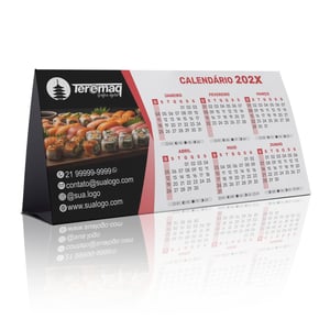 Calendário de Mesa 2026 Personalizado.