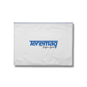 Pasta Zip Zap Pvc Cristal Transparente. 26,6 x 36cm. Impressão UV Colorida   