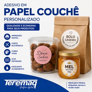 Adesivo Papel Couché Personalizado Adesivo Papel Couché Redondo Colorido  Corte Eletrônico (Só destacar e colar) Digital Laser