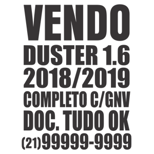 ADESIVO VENDE-SE PERSONALIZADO VINIL Tamanho: 30X40 4X0   