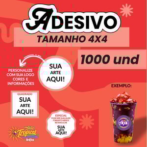 Adesivo 4x4 promoção 1000 unidades      