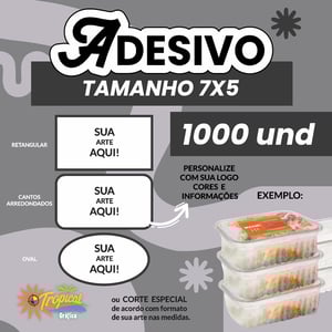 Adesivo 5x7 promoção 1000 unidades      