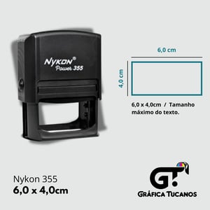 CARIMBO NYKON 355 CNPJ - AUTOMÁTICO  6X4    ARTE MAXIMA 5,5X3,7