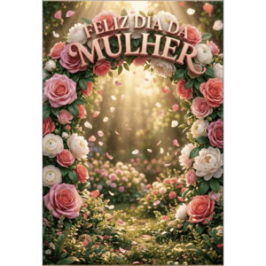 CAPA PAINEL REDONDO DIA DAS MULHERES | TECIDO PREMIUM | VÁRIOS MODELOS - 1.50X1.50M E 50X50CM