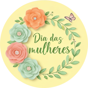 CAPA PAINEL REDONDO DIA DAS MULHERES | TECIDO PREMIUM  | VÁRIOS MODELOS - 1.50X1.50M E 50X50CM