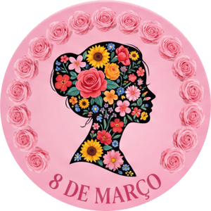 CAPA PAINEL REDONDO DIA DAS MULHERES | TECIDO PREMIUM  | VÁRIOS MODELOS - 1.50X1.50M E 50X50CM