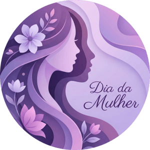 CAPA PAINEL REDONDO DIA DAS MULHERES | TECIDO PREMIUM  | VÁRIOS MODELOS - 1.50X1.50M E 50X50CM