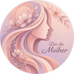 CAPA PAINEL REDONDO DIA DAS MULHERES | TECIDO PREMIUM  | VÁRIOS MODELOS - 1.50X1.50M E 50X50CM