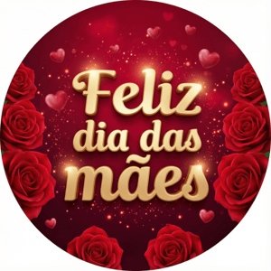 CAPA PAINEL REDONDO DIA DAS MÃES | TECIDO PREMIUM  | VÁRIOS MODELOS - 1.50X1.50M E 50X50CM