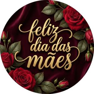 CAPA PAINEL REDONDO DIA DAS MÃES | TECIDO PREMIUM  | VÁRIOS MODELOS - 1.50X1.50M E 50X50CM