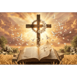 CAPA FUNDO FOTOGRÁFICO HORIZONTAL PÁSCOA CRISTÃ| TECIDO PREMIUM  | VÁRIOS MODELOS - 2.20X1.50M