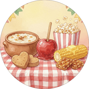 CAPA PAINEL REDONDO FESTA JUNINA | TECIDO PREMIUM  | VÁRIOS MODELOS - 1.50X1.50M E 50X50CM