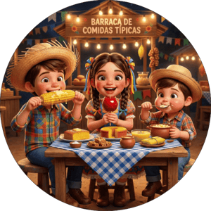 CAPA PAINEL REDONDO FESTA JUNINA | TECIDO PREMIUM  | VÁRIOS MODELOS - 1.50X1.50M E 50X50CM