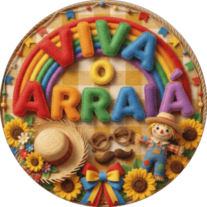 CAPA PAINEL REDONDO FESTA JUNINA | TECIDO PREMIUM  | VÁRIOS MODELOS - 1.50X1.50M E 50X50CM