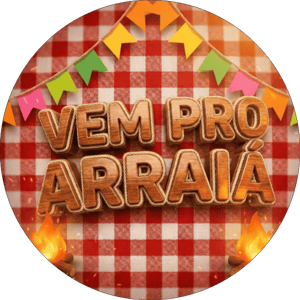 CAPA PAINEL REDONDO FESTA JUNINA | TECIDO PREMIUM  | VÁRIOS MODELOS - 1.50X1.50M E 50X50CM