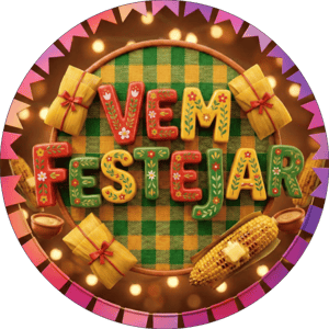 CAPA PAINEL REDONDO FESTA JUNINA | TECIDO PREMIUM  | VÁRIOS MODELOS - 1.50X1.50M E 50X50CM