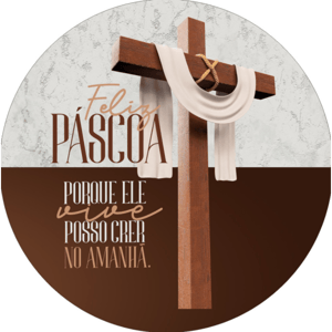 CAPA PAINEL REDONDO PÁSCOA CRISTÃ | TECIDO PREMIUM  | VÁRIOS MODELOS - 1.50X1.50M E 50X50CM