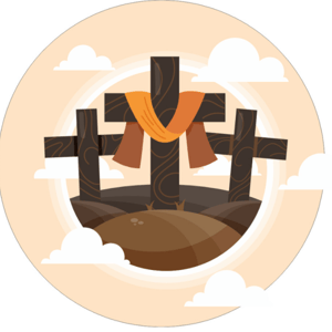 CAPA PAINEL REDONDO PÁSCOA CRISTÃ | TECIDO PREMIUM  | VÁRIOS MODELOS - 1.50X1.50M E 50X50CM