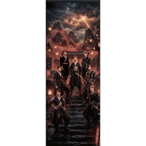 CAPA PAINEL PORTA KPOP BTS | TECIDO PREMIUM  | VÁRIOS MODELOS - 85cm x 2.10M