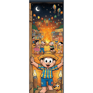 CAPA PAINEL PORTA FESTA JUNINA | TECIDO PREMIUM  | VÁRIOS MODELOS - 85cm x 2.10M
