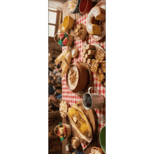 CAPA PAINEL PORTA FESTA JUNINA | TECIDO PREMIUM  | VÁRIOS MODELOS - 85cm x 2.10M