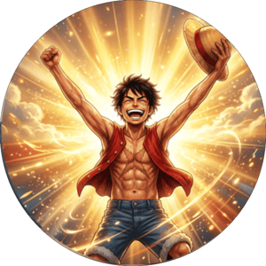 CAPA PAINEL REDONDO ANIME ONE PIECE | TECIDO PREMIUM  | VÁRIOS MODELOS - 1.50X1.50M E 50X50CM