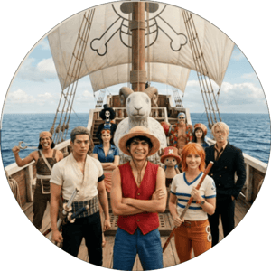 CAPA PAINEL REDONDO ANIME ONE PIECE | TECIDO PREMIUM  | VÁRIOS MODELOS - 1.50X1.50M E 50X50CM