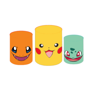 TRIO CAPA DE CILINDROS POKEMON | TECIDO PREMIUM