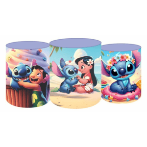 TRIO CAPA DE CILINDROS STITCH| TECIDO PREMIUM  | VÁRIOS MODELOS