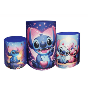 TRIO CAPA DE CILINDROS STITCH| TECIDO PREMIUM  | VÁRIOS MODELOS