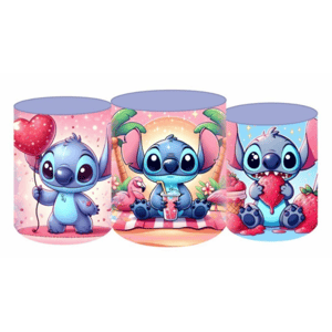 TRIO CAPA DE CILINDROS STITCH| TECIDO PREMIUM  | VÁRIOS MODELOS