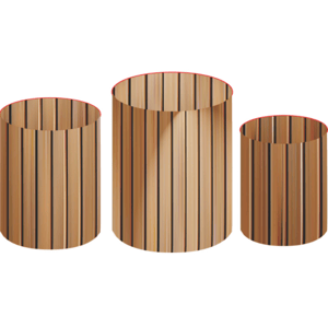 TRIO CAPA DE CILINDROS MADEIRA | TECIDO PREMIUM  | VÁRIOS MODELOS