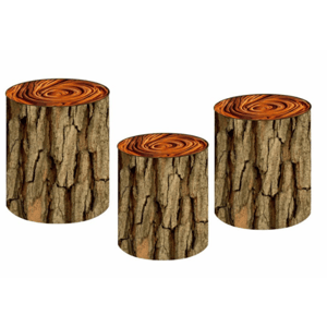 TRIO CAPA DE CILINDROS MADEIRA | TECIDO PREMIUM  | VÁRIOS MODELOS
