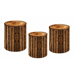 TRIO CAPA DE CILINDROS MADEIRA | TECIDO PREMIUM  | VÁRIOS MODELOS