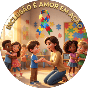 CAPA PAINEL REDONDO ABRIL AZUL  AUTISMO | TECIDO PREMIUM  | VÁRIOS MODELOS - 1.50X1.50M E 50X50CM