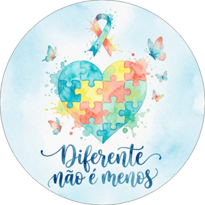 CAPA PAINEL REDONDO ABRIL AZUL  AUTISMO | TECIDO PREMIUM  | VÁRIOS MODELOS - 1.50X1.50M E 50X50CM