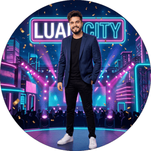 CAPA PAINEL REDONDO LUAN SANTANA | TECIDO PREMIUM  | VÁRIOS MODELOS - 1.50X1.50M E 50X50CM