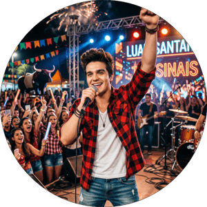 CAPA PAINEL REDONDO LUAN SANTANA | TECIDO PREMIUM  | VÁRIOS MODELOS - 1.50X1.50M E 50X50CM