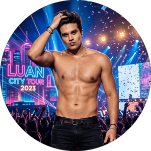 CAPA PAINEL REDONDO LUAN SANTANA | TECIDO PREMIUM  | VÁRIOS MODELOS - 1.50X1.50M E 50X50CM